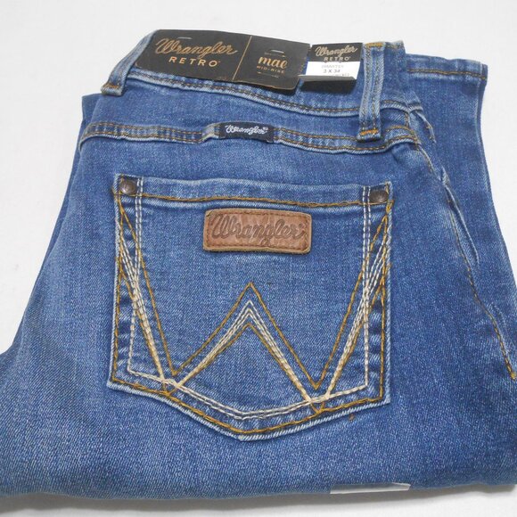 NEW WRANGLER RETRO MAE MID-RISE JEANS SIZE 3X34 STRAIGHT LEG STRETCH WAIST 👩🎁 - Picture 1 of 9